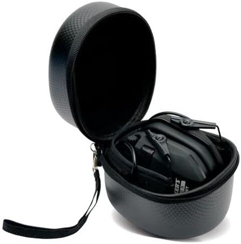 Walker's Razor Slim Electronic Muff with Case and Shooting Glasses (Black) Bundle (3 Items in Saudi Arabia