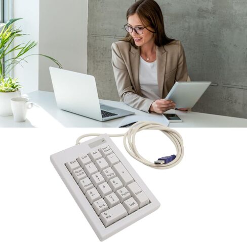7.3Numeric Keypad 21 Key Mechanical Numpad, Portable Mini Number Pad with USB Interface for Gaming Office Finance Plug and Play in Saudi Arabia