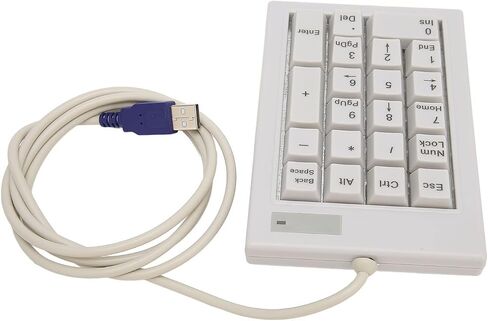 7.3Numeric Keypad 21 Key Mechanical Numpad, Portable Mini Number Pad with USB Interface for Gaming Office Finance Plug and Play in Saudi Arabia