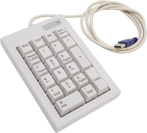 7.3Numeric Keypad 21 Key Mechanical Numpad, Portable Mini Number Pad with USB Interface for Gaming Office Finance Plug and Play in Saudi Arabia