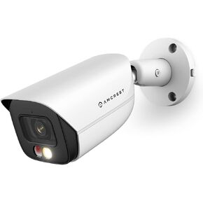 كاميرا Amcrest 5MP IP PoE AI مع رؤية ليلية ملونة 49 قدمًا، كاميرا رصاصة خارجية للأمان، ميكروفون مدمج، اكتشاف الإنسان والمركبة، رادع نشط، 129 درجة FOV، 5 ميجابكسل @ 20 إطارًا في الثانية IP5M-B1276EB-AI (أسود) in Kuwait