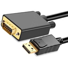 كابل محول CHICIRIS فعال من DP إلى VGA، غمد PVC، خالٍ من الأكسجين، نحاسي عالي ناقل الحركة DisplayPort إلى كابل VGA للعروض التقديمية المكتبية 1.8 متر in Kuwait
