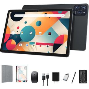 Tablet, 2025 Latest 11 inch Android 15 Tablet, 5G WiFi+Cellular, MTK8786 Octa-Core, 16GB 128GB 1TB Expansion, 4G LTE Tableta, 21MP Camera, Gemini AI 2.0, Tablets with Keyboard, Mouse, Case in Kuwait