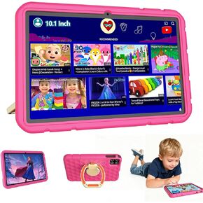 تابلت للأطفال مقاس 10 بوصة وسعة 128 جيجابايت، نظام تشغيل Android 15 للأطفال - مراقبة أبوية، ذاكرة وصول عشوائي 6 جيجابايت، وحدة معالجة مركزية 8 النواة، شاشة لمس عالية الدقة، واي فاي، بطارية كبيرة، مع حافظة متضمنة باللون الأزرق in Kuwait