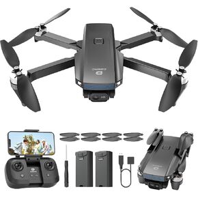 DEERC D60 Drones with Camera for Adults, Kids, FPV 1080P HD Video, Long Battery Life, Gravity Sensor, Foldable, Hobby RC Quadcopter, Suitable as Gifts for Boys, Girls, Beginner Adults, 1 Piece, Black in Kuwait