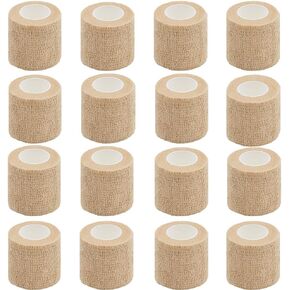 16 عبوة ضمادة لاصقة من اللصق ، 2 "× 5 ياردة ، غلاف ضمادة متماسكة أسود مرن للرياضة ، الإسعافات الأولية الطبية ، الالتواءات الكاحل ، تورم ولف الطبيب البيطري ، شريط قبضة in Kuwait