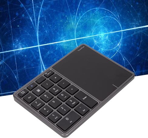 لوحة مفاتيح رقمية مكونة من 22 مفتاحًا، BT5.0 و2.4G لوحة مفاتيح رقمية لاسلكية مع واجهة من النوع C، لوحة أرقام لاسلكية محمولة للتوصيل والتشغيل (أسود) in Kuwait