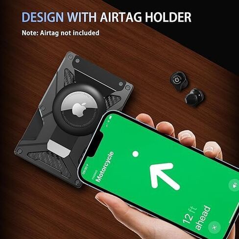 محفظة متنقلة مغناطيسية لجهاز Apple mag-Safe، مع حامل AirTag، ودرع RFID، ومشبك معدني للمحفظة، مناسبة لهاتف iPhone 17،16، 15، 14، 13، 12 Pro Max/Pro/Plus/Mini in Saudi Arabia
