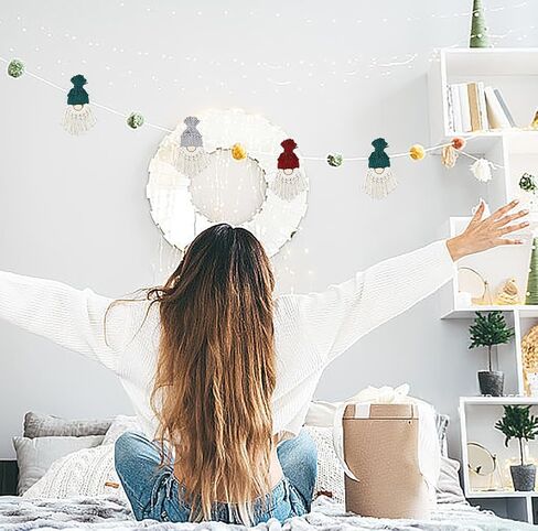 freebloss 6 مجموعة DIY شجرة عيد الميلاد الحلي سانتا كلوز تصميم مكرامية التماثيل مع تعليمات مجموعة مكرامية للمبتدئين مكرامية سانتا كلوز لتزيين شجرة عيد الميلاد in Kuwait