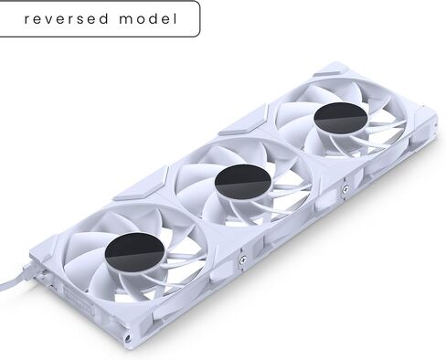 Phanteks M25-120 Gen2 Reversed Blade Triple Pack, 3X 120mm ARGB High Performance Cooling Fans, Daisy-Chain Unified Fan Frame, Infinity Mirror hub, Single Cable Connection, White in Saudi Arabia