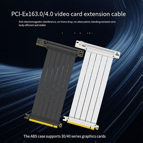 مجموعة دعامة تثبيت عمودية لوحدة معالجة الرسومات L-Z3، كابل رفع PCIe 4.0 X16 مقاس 200 مم، دعامة تثبيت لتوجيه بطاقة الرسومات باللون الأبيض in Saudi Arabia