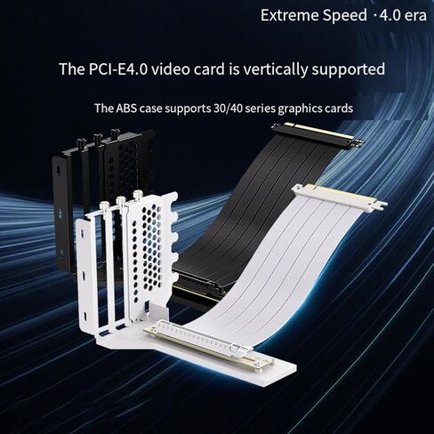 مجموعة دعامة تثبيت عمودية لوحدة معالجة الرسومات L-Z3، كابل رفع PCIe 4.0 X16 مقاس 200 مم، دعامة تثبيت لتوجيه بطاقة الرسومات باللون الأبيض in Saudi Arabia