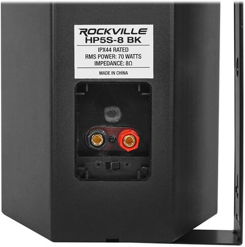 Rockville Bundle Rock Zone 8 8-Channel 1000W RMS Multi Room Receiver/Amplifier Bundle with (8) HP5S-8 BK 5.25" Outdoor/Indoor Home Theater Speakers w/Swivel Bracket (9 Items) in Saudi Arabia