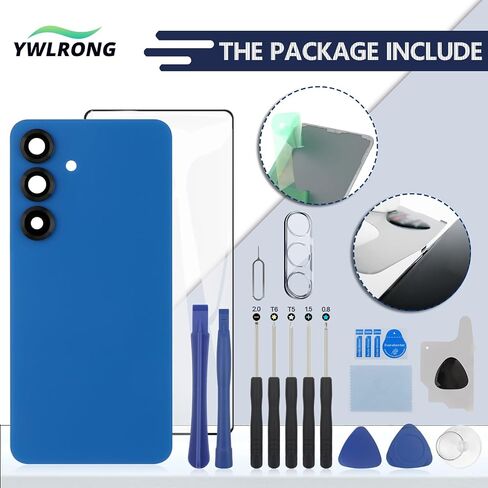 for Samsung Galaxy S25 Back Glass Replacement for Samsung S25 S931 Rear Glass Replacement Battery Cover Housing Door Accessories Parts with Repair Tools(Navy Blue) in Saudi Arabia