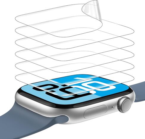 JULK 6 عبوات لواقي شاشة Apple Watch SE مقاس 40 مم، طبقة مرنة غير فقاعات، واقي شاشة وجه ناعم من مادة TPU لـ iWatch SE-3(2025)/SE/6/5/4 40 مم، حساس للمس، شفاف عالي الدقة in Kuwait