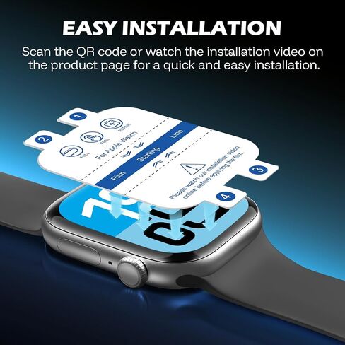 JULK 6 عبوات لواقي شاشة Apple Watch SE مقاس 40 مم، طبقة مرنة غير فقاعات، واقي شاشة وجه ناعم من مادة TPU لـ iWatch SE-3(2025)/SE/6/5/4 40 مم، حساس للمس، شفاف عالي الدقة in Kuwait
