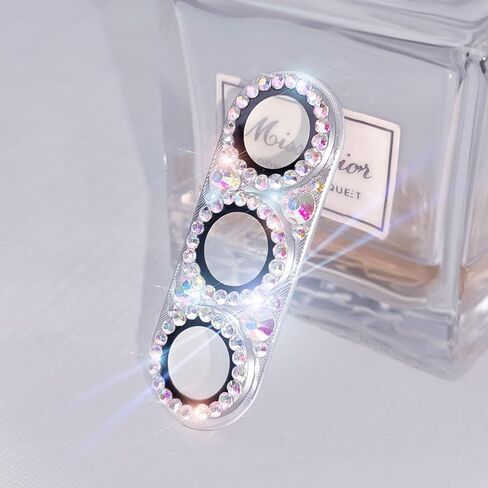 واقي عدسة الكاميرا Cavdycidy Bling Diamond متوافق مع هاتف Samsung Galaxy S25 Plus، غطاء كاميرا معدني لامع، واقي شاشة كامل لعدسة زجاجية مقواة 9H مع بريق حجر الراين ثلاثي الأبعاد in Kuwait