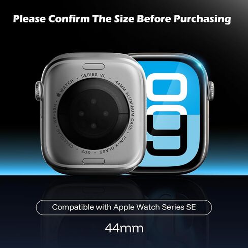 JULK 6 عبوات لواقي شاشة Apple Watch SE مقاس 40 مم، طبقة مرنة غير فقاعات، واقي شاشة وجه ناعم من مادة TPU لـ iWatch SE-3(2025)/SE/6/5/4 40 مم، حساس للمس، شفاف عالي الدقة in Kuwait