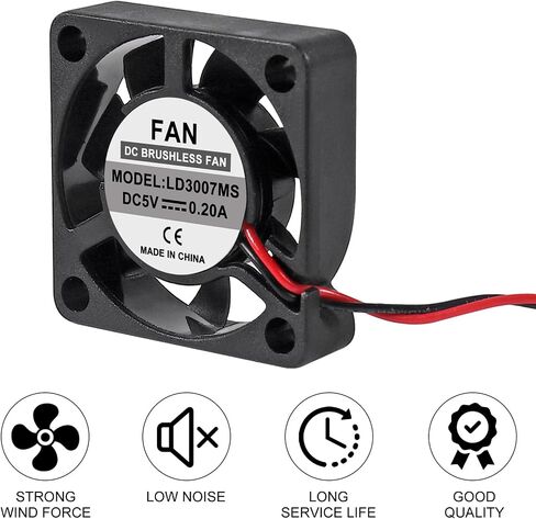 4pcs Fan for Raspberry Pi Cooling Fan Brushless CPU Cooling Fan Cooler Radiator Connector Separating One-to-Two Interface 3.3V 5V for Raspberry Pi4 Pi3 B+, Pi 3, Pi 2, Pi 1 B+ Pi Zero/Zero W in Saudi Arabia