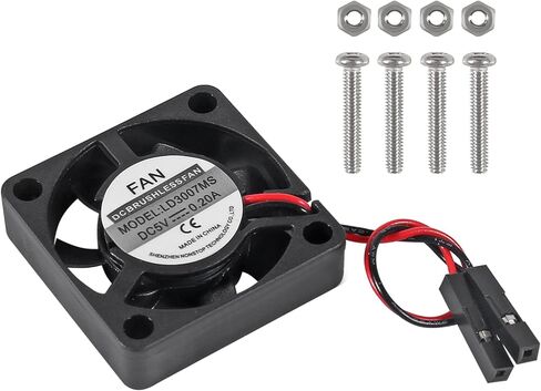 4pcs Fan for Raspberry Pi Cooling Fan Brushless CPU Cooling Fan Cooler Radiator Connector Separating One-to-Two Interface 3.3V 5V for Raspberry Pi4 Pi3 B+, Pi 3, Pi 2, Pi 1 B+ Pi Zero/Zero W in Saudi Arabia