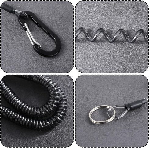 Retractable Safety Coiled Lanyard Heavy Duty Fishing Lanyard Fishing Rod Tether Accessories in Kuwait