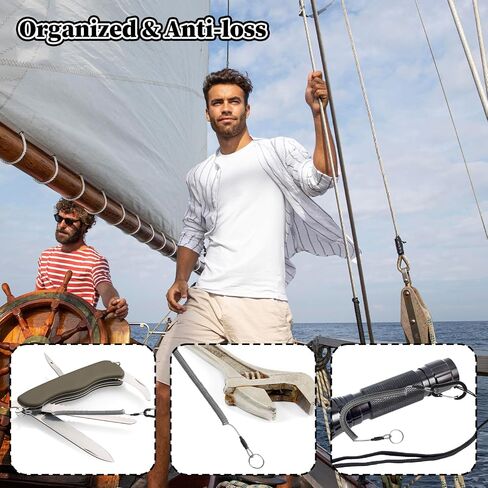 Retractable Safety Coiled Lanyard Heavy Duty Fishing Lanyard Fishing Rod Tether Accessories in Kuwait