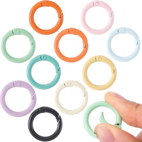 Spring O Rings, Round Keychain Carabiner Clips, Alloy Trigger Buckle DIY Accessories in Saudi Arabia