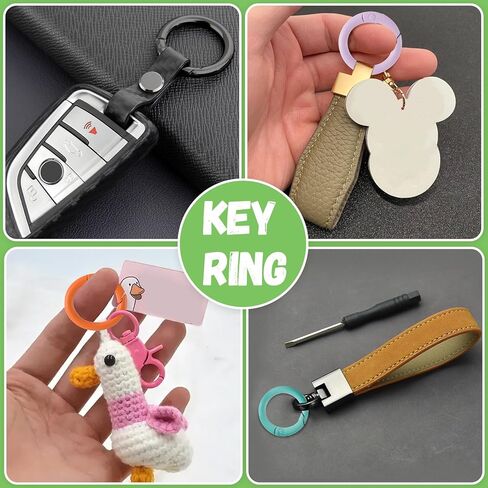 Spring O Rings, Round Keychain Carabiner Clips, Alloy Trigger Buckle DIY Accessories in Saudi Arabia