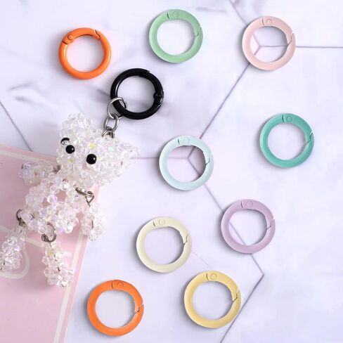 Spring O Rings, Round Keychain Carabiner Clips, Alloy Trigger Buckle DIY Accessories in Saudi Arabia