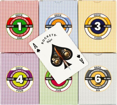 Regal Games Nertz Playing Cards 12 Pack - Decks of 12 Color Cards Wide-Size & Fun Playing Cards - Deck of Playing Cards for Poker, Solitaire, Blackjack & More in Saudi Arabia