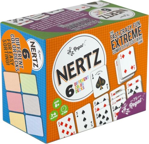 Regal Games Nertz Playing Cards 12 Pack - Decks of 12 Color Cards Wide-Size & Fun Playing Cards - Deck of Playing Cards for Poker, Solitaire, Blackjack & More in Saudi Arabia