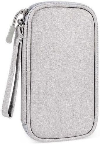 Cord Organizer, Travel Cable Organizer Bag, Electronics Accessories, Small Case Pouch Electronics, Gadget Travel Bag for Business Trips and Home Use Lightweight Design, (Grey) in Saudi Arabia