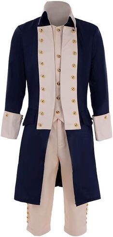 George Washington Cosplay Costume Men Hamilton Colonial Uniform History Outfit in Kuwait