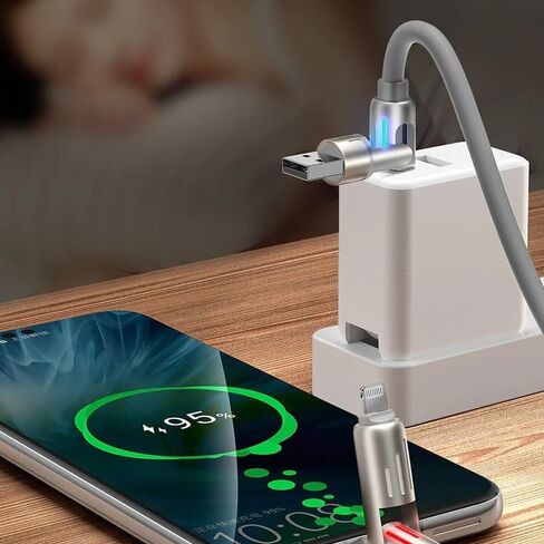 كابل USB C 4 في 1 بقوة 240 واط، بطول 4 أقدام - كابل USB C إلى USB A مع مؤشر LED، موصل ثلاثي للهاتف والكمبيوتر in Kuwait