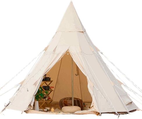 4-Season Canvas Teepee Tent for Camping - Durable, Spacious & Versatile Family Tent Ideal for Outdoor Adventures in Saudi Arabia