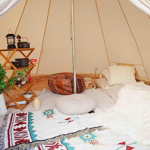 4-Season Canvas Teepee Tent for Camping - Durable, Spacious & Versatile Family Tent Ideal for Outdoor Adventures in Saudi Arabia