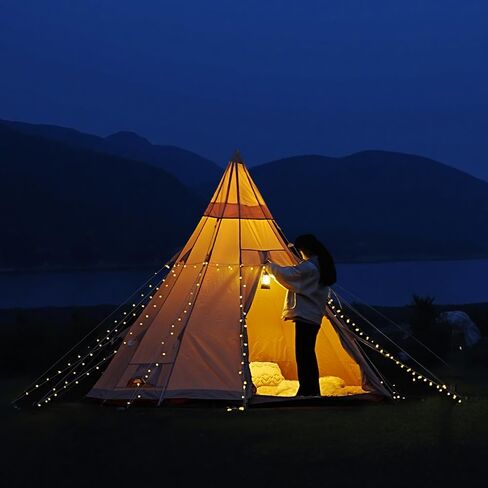 4-Season Canvas Teepee Tent for Camping - Durable, Spacious & Versatile Family Tent Ideal for Outdoor Adventures in Saudi Arabia