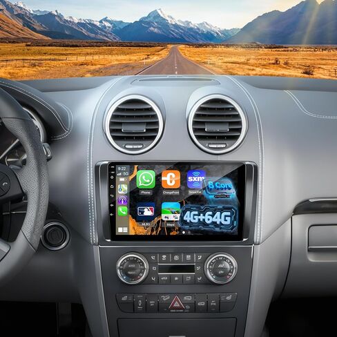 Qualcomm [8 Core 4G+64G] راديو سيارة لسيارة Mercedes Benz GL ML Class W164 X164 ML350 ML500 ML280 GL320 GL350 GL450 2005-2011، شاشة لمس 9 بوصة مع Carplay/Android Auto، GPS، WiFi، Bluetooth in Kuwait