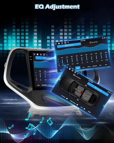 4+128G Android Car Stereo for Jeep Cherokee Sport 2014 2015 2016 2017 with Wireless Carplay/Android Auto - 10 Inch HD Touchscreen Radio with EQ/5GHz WiFi/GPS/SWC + AHD Rear View Camera in Saudi Arabia