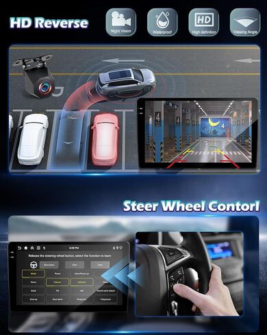4+128G Android Car Stereo for Jeep Cherokee Sport 2014 2015 2016 2017 with Wireless Carplay/Android Auto - 10 Inch HD Touchscreen Radio with EQ/5GHz WiFi/GPS/SWC + AHD Rear View Camera in Saudi Arabia