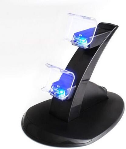LED Dual USB Charger Charging Dock Stand Station+ Dust Proof Prevent Cover Kit for Sony Playstation 4 PS4 Game Gaming Controller in Saudi Arabia