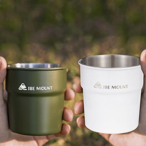 Travel Mug Ceramic Coated Stainless Steel Insulated, Cup for Coffee, Tea and Drinks, BPA-Free, for Outdoor Picnic Hiking Fishing Surfing Party Pint cup Metal Mug Tumbler Camping Gift for Him in Saudi Arabia
