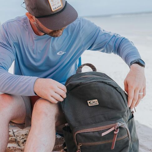 Drake Waterfowl Limited Edition Throwback 80 Backpack with 25L Capacity, Rugged Canvas, Suede Bottom, and Antique Metal Hardware in Saudi Arabia