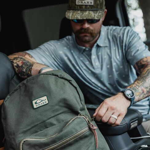 Drake Waterfowl Limited Edition Throwback 80 Backpack with 25L Capacity, Rugged Canvas, Suede Bottom, and Antique Metal Hardware in Saudi Arabia
