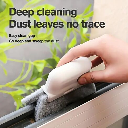فرشاة تنظيف مسار النوافذ 3 في 1، فرشاة أخدود متعددة الأغراض مع رأس قابل للاستبدال وعتبة النافذة ومنظف مسار الباب المنزلق للبلاط والستائر وفتحات السيارة والزوايا والمساحات الصغيرة in Kuwait