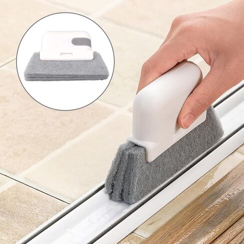 فرشاة تنظيف مسار النوافذ 3 في 1، فرشاة أخدود متعددة الأغراض مع رأس قابل للاستبدال وعتبة النافذة ومنظف مسار الباب المنزلق للبلاط والستائر وفتحات السيارة والزوايا والمساحات الصغيرة in Kuwait