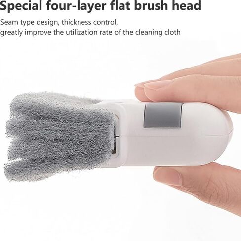 فرشاة تنظيف مسار النوافذ 3 في 1، فرشاة أخدود متعددة الأغراض مع رأس قابل للاستبدال وعتبة النافذة ومنظف مسار الباب المنزلق للبلاط والستائر وفتحات السيارة والزوايا والمساحات الصغيرة in Kuwait