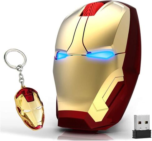 Ergonomic Wireless Mouse - Cool Mice 2.4G Portable Optical Mice with USB Receiver, for Notebook PC Laptop Computer Mac Book, Add a Keychain (Golden) in Saudi Arabia