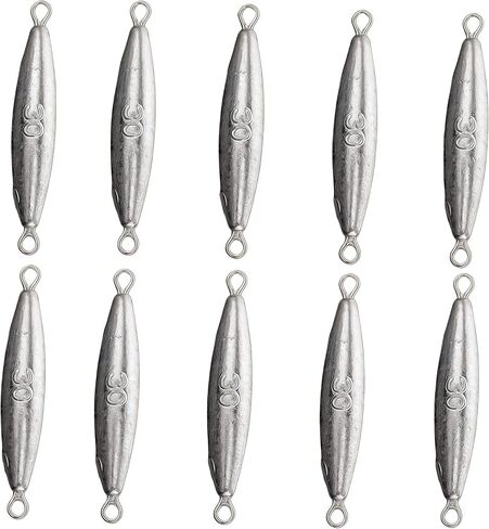 10PCS Fishing Weights Torpedo Sinkers Inline Trolling Sinkers Weights Kit Fishing Sinkers Catfishing Sinkers Saltwater Fishing Torpedo Weights Double Ring Sinkers - 1oz(30g) in Kuwait
