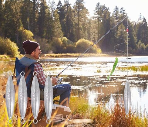 10 قطع من أوزان الصيد، غسالات الطوربيد المضمنة، مجموعة أوزان الصيد، أوزان الصيد، أوزان الصيد في المياه المالحة، أوزان حلقة مزدوجة - 1 أونصة (30 جم) in Kuwait